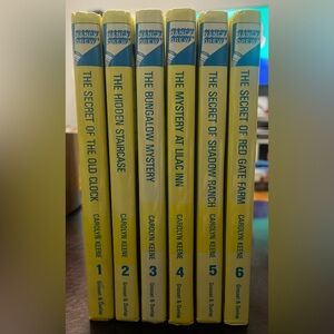 6 Vintage Nancy Drew Hardcover Books 1-6